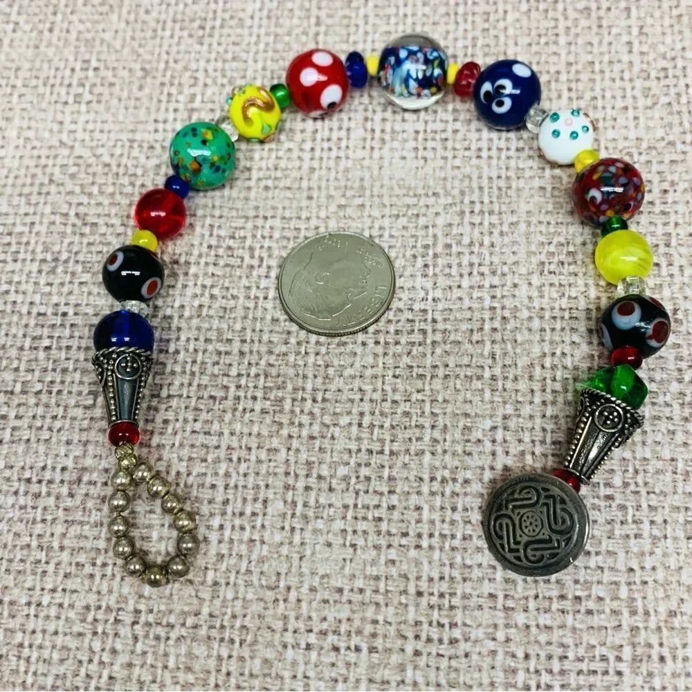 Art Glass Beaded Bracelet